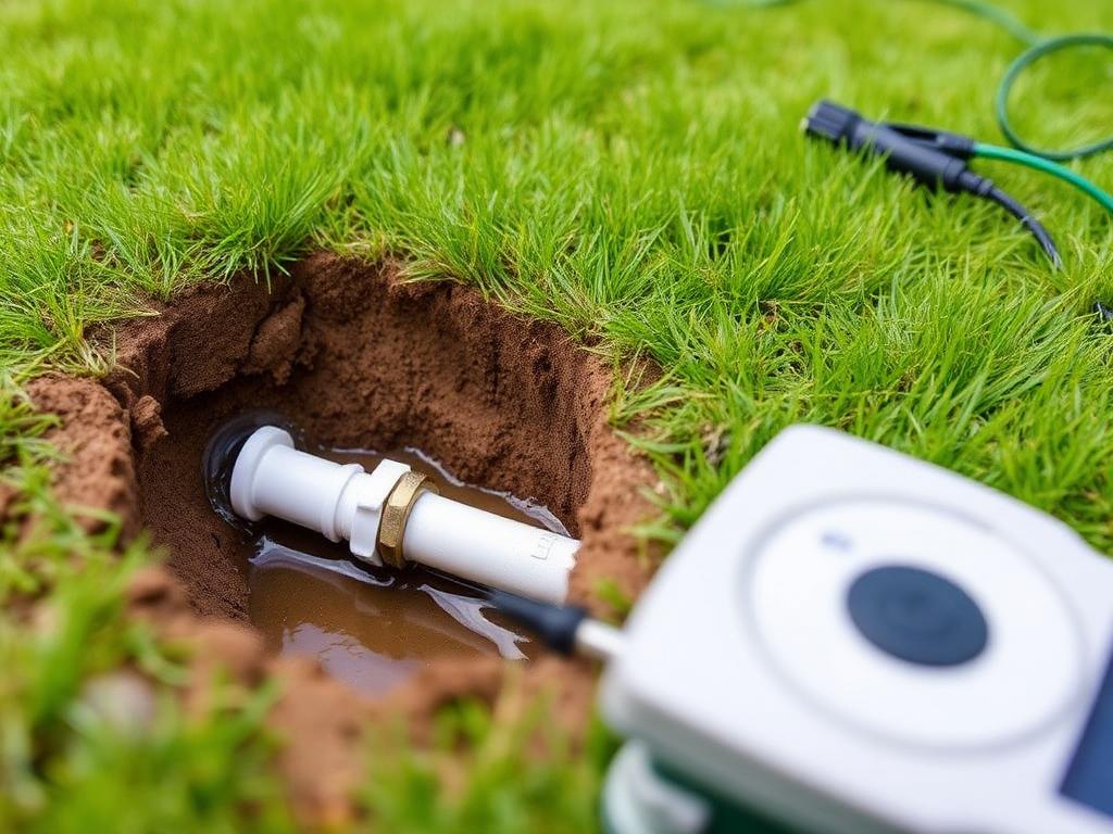 Fouille localisée sur un réseau enterré de jardin pour réparer une fuite à Saint-Cloud